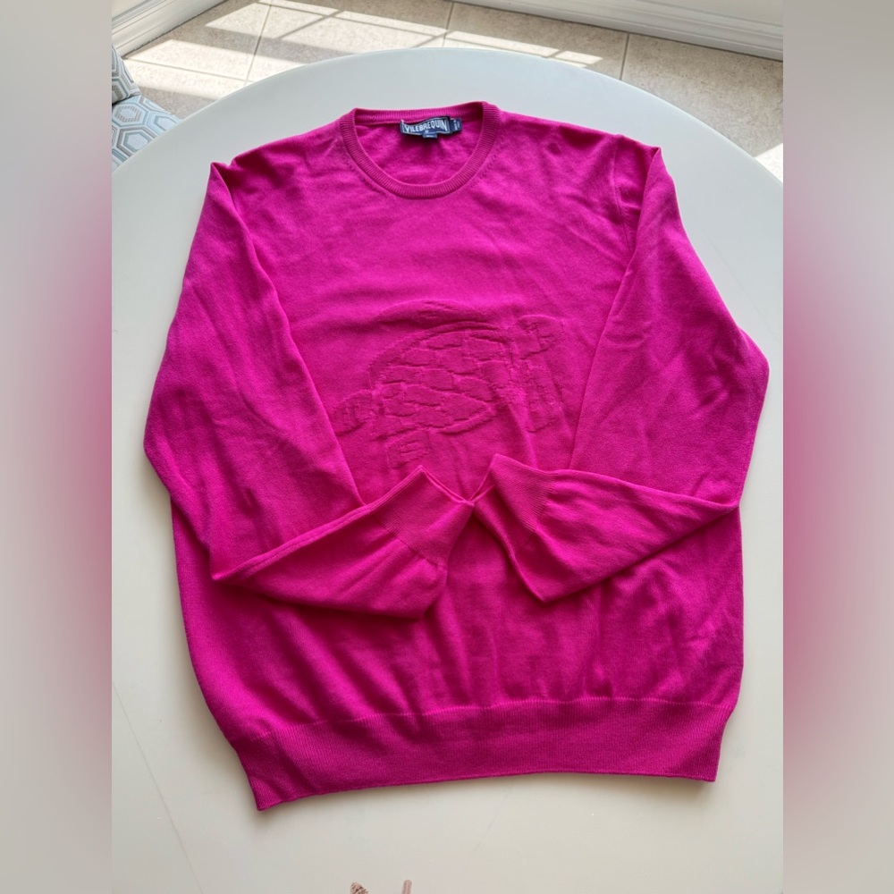 Men’s Hot Pink Vilebrequin Cashmere Turtle Sweater